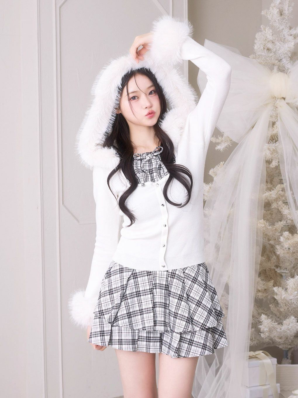 【BUBBLES】コケットフーディーニット