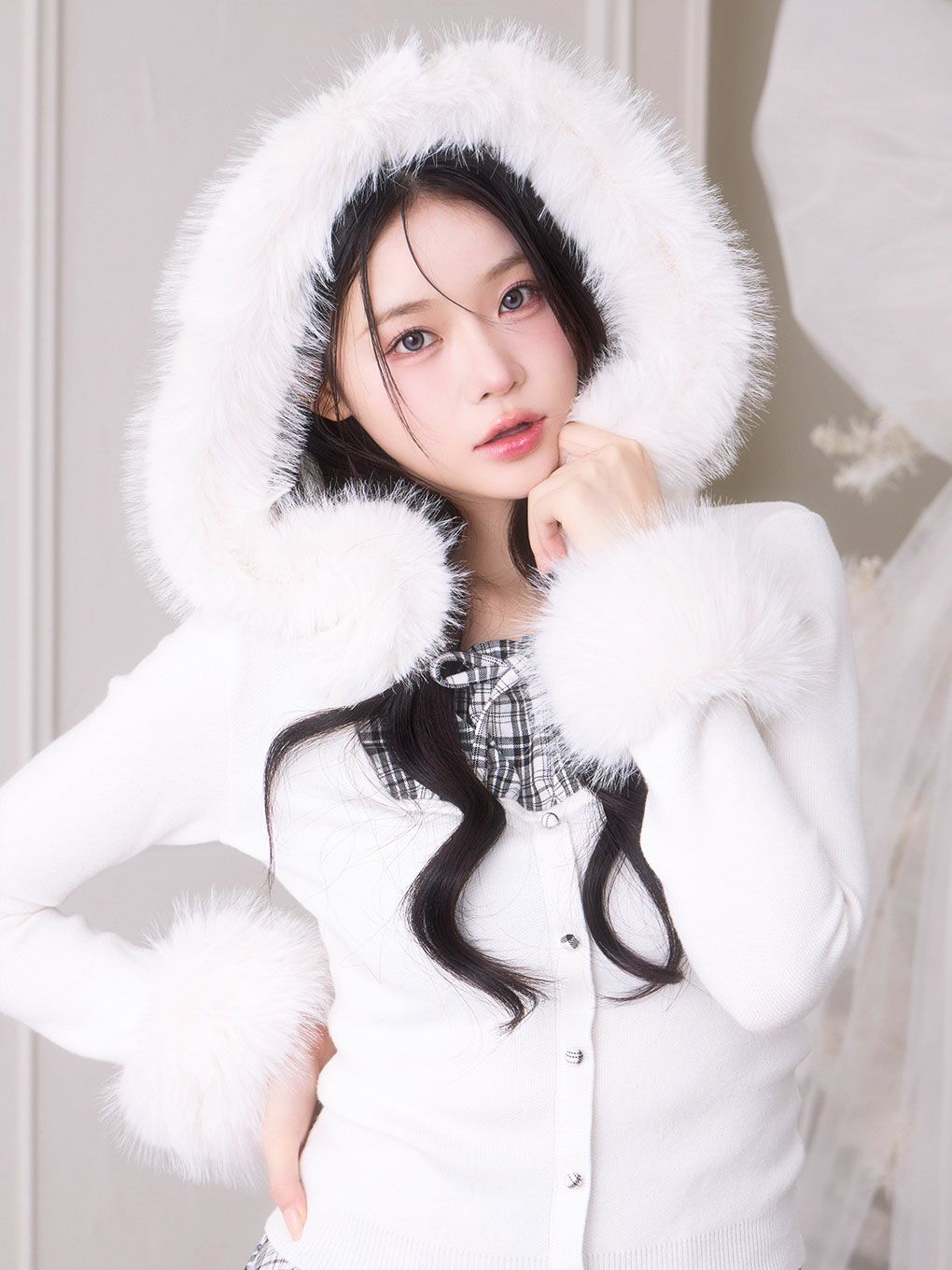 【BUBBLES】コケットフーディーニット