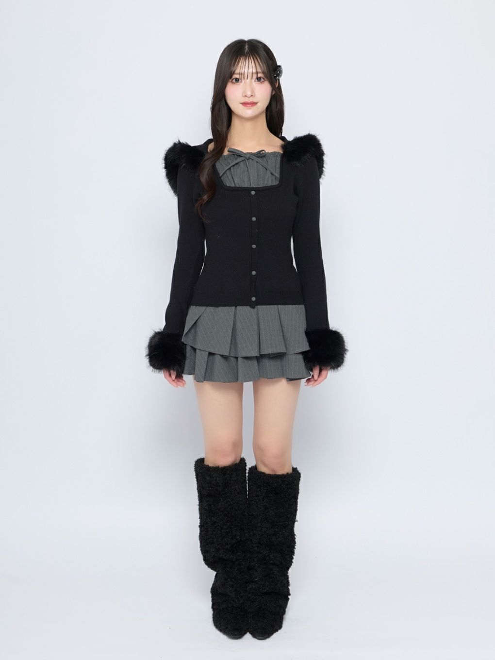 【BUBBLES】コケットフーディーニット