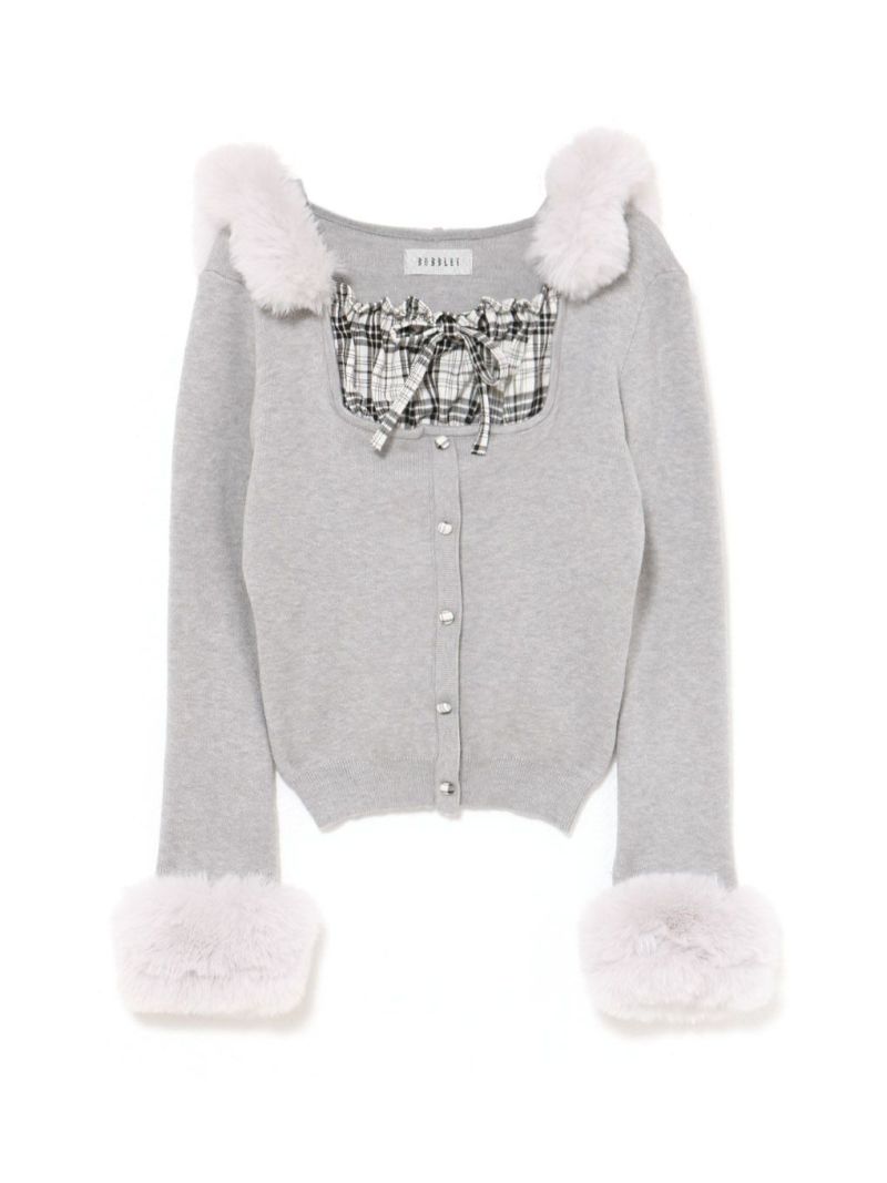 BUBBLES コケットフーディーニット ブラック BUBBLES】コケットフーディーニット | sparkling mall online store