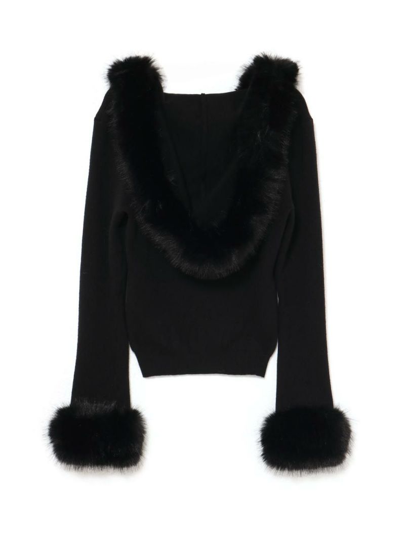 BUBBLES コケットフーディーニット ブラック BUBBLES】コケットフーディーニット | sparkling mall online store