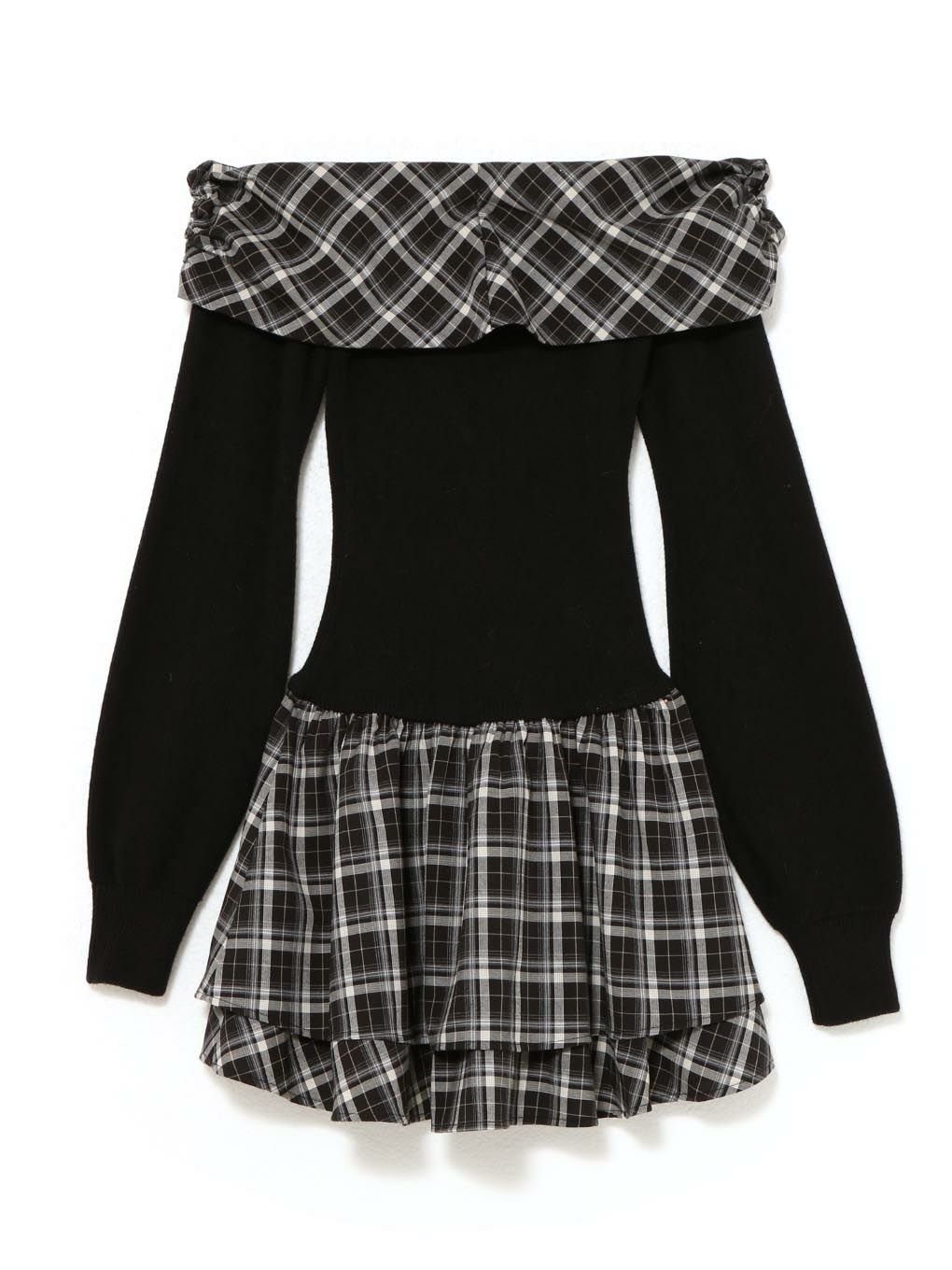 【BUBBLES】オフショルリボンワンピース