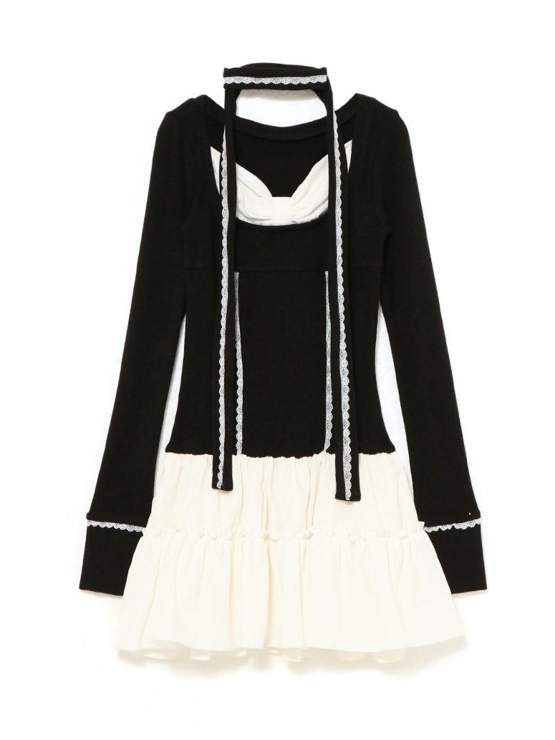 BUBBLES】リボンレイヤードワンピース | sparkling mall online store