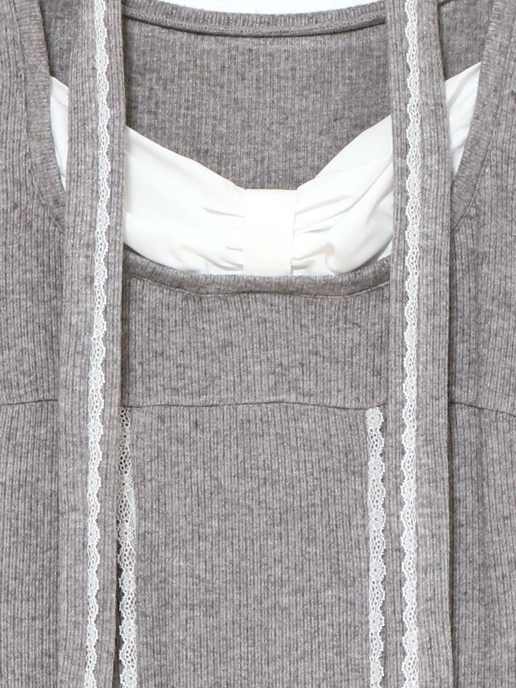 【BUBBLES】リボンレイヤードワンピース