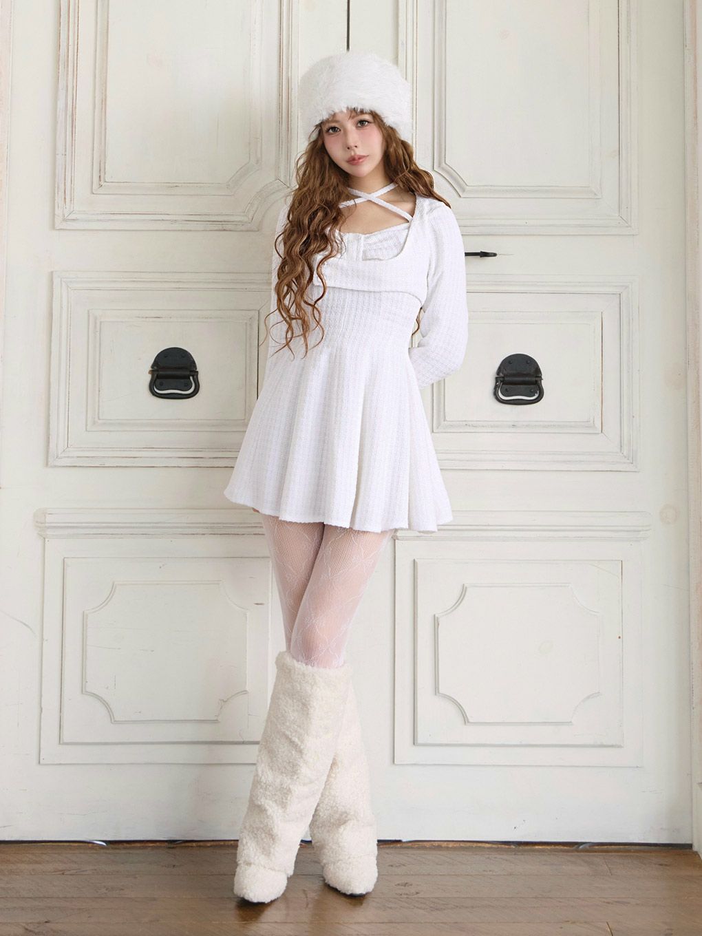 【BUBBLES】リボンフレアワンピース