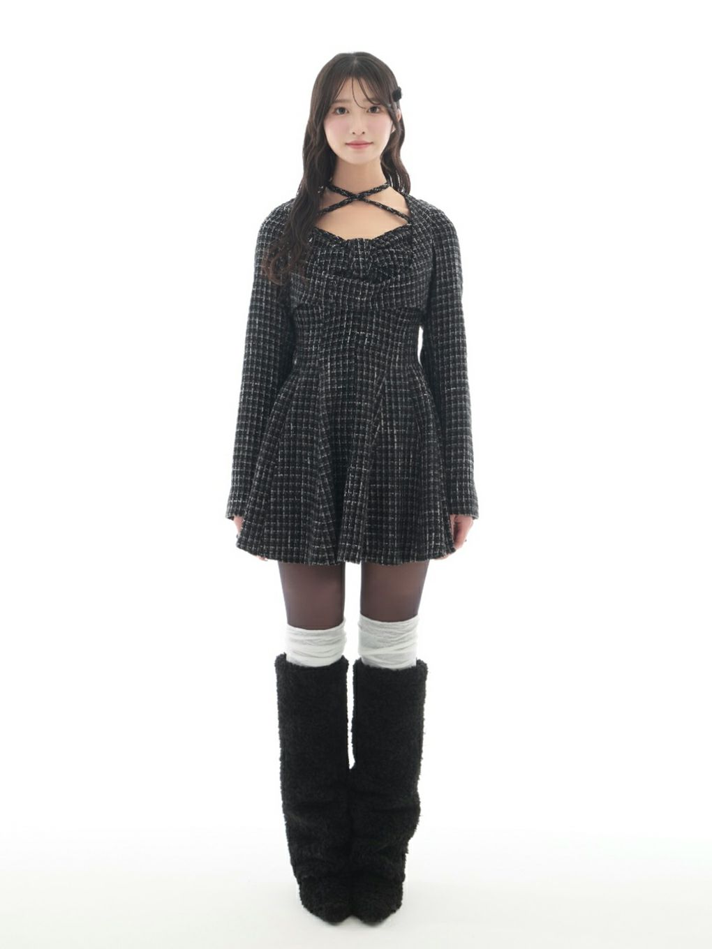 【BUBBLES】リボンフレアワンピース