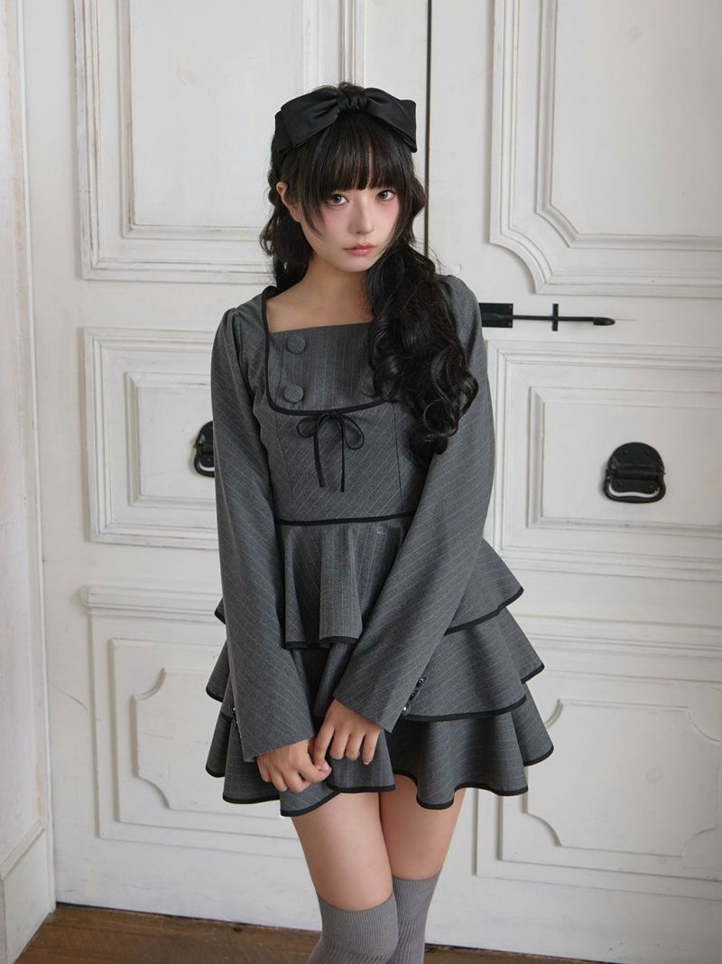 BUBBLES】ガーリーティアードワンピース | sparkling mall online store