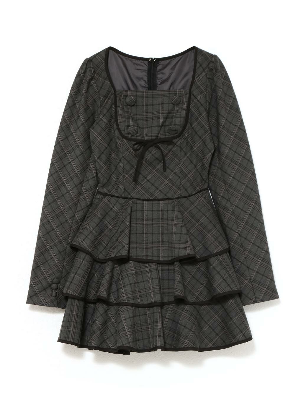 【BUBBLES】ガーリーティアードワンピース