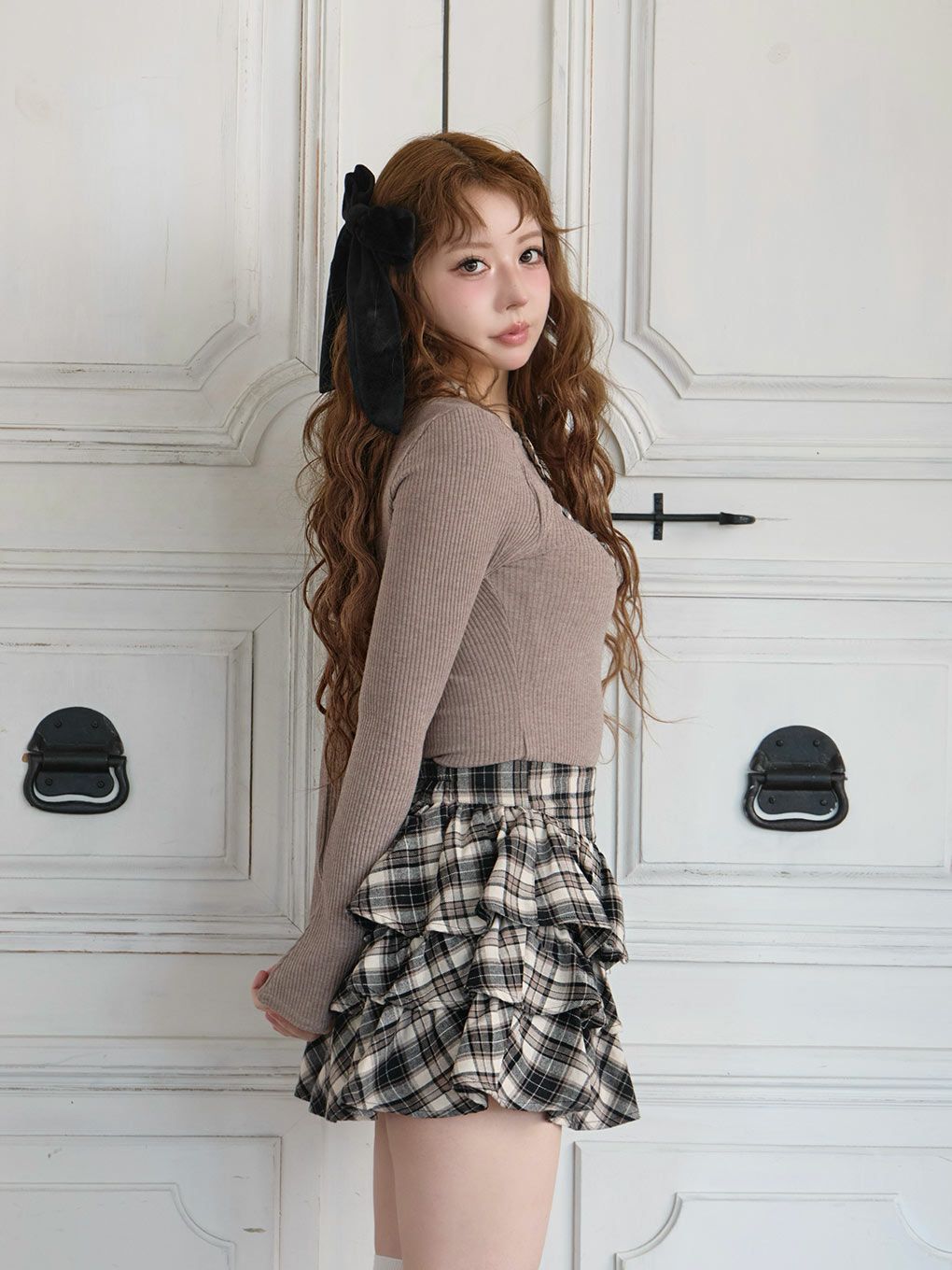 【BUBBLES】レイヤードクロップドトップス