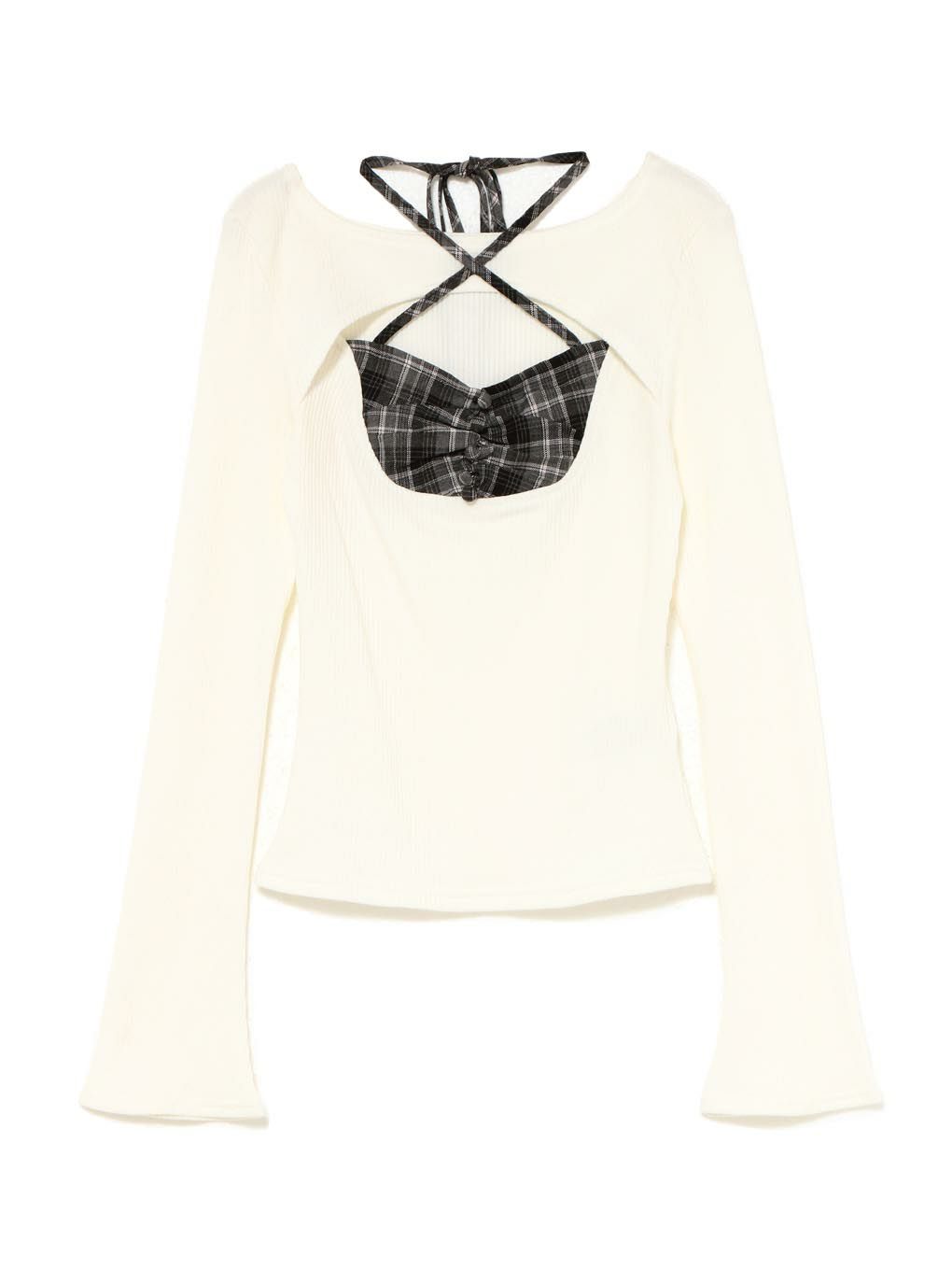 【BUBBLES】レイヤードクロップドトップス