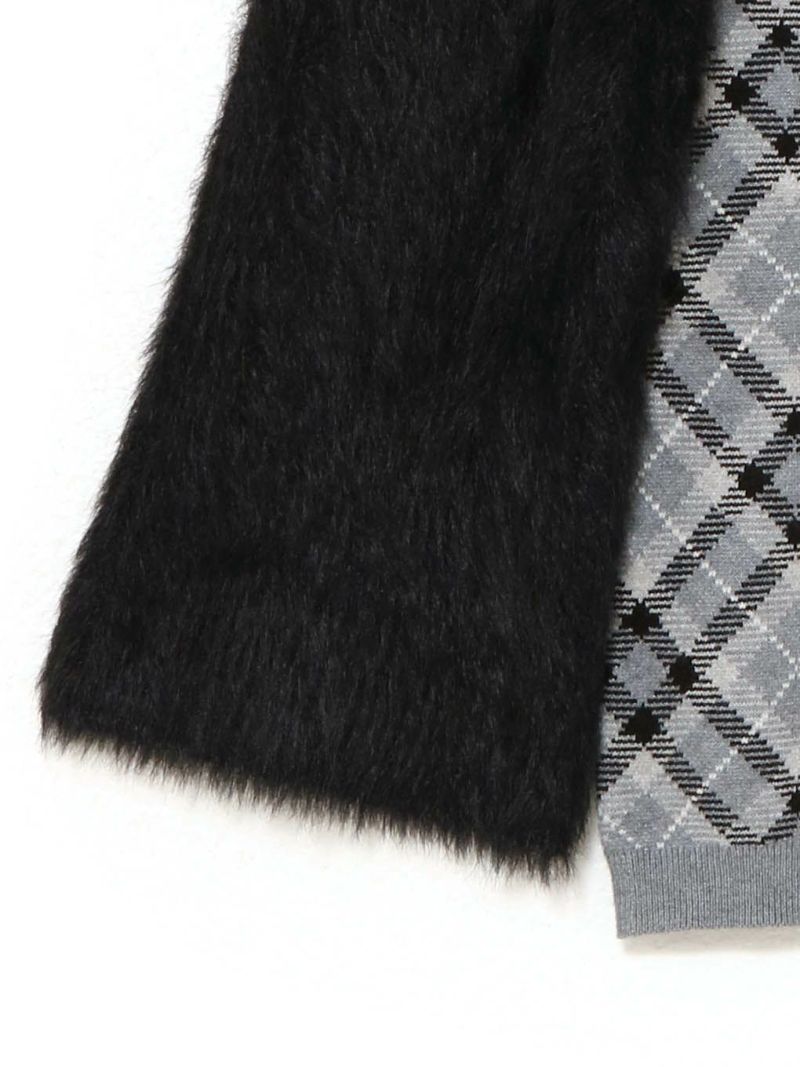 BUBBLES】チェックシャギーカーデワンピース | sparkling mall online