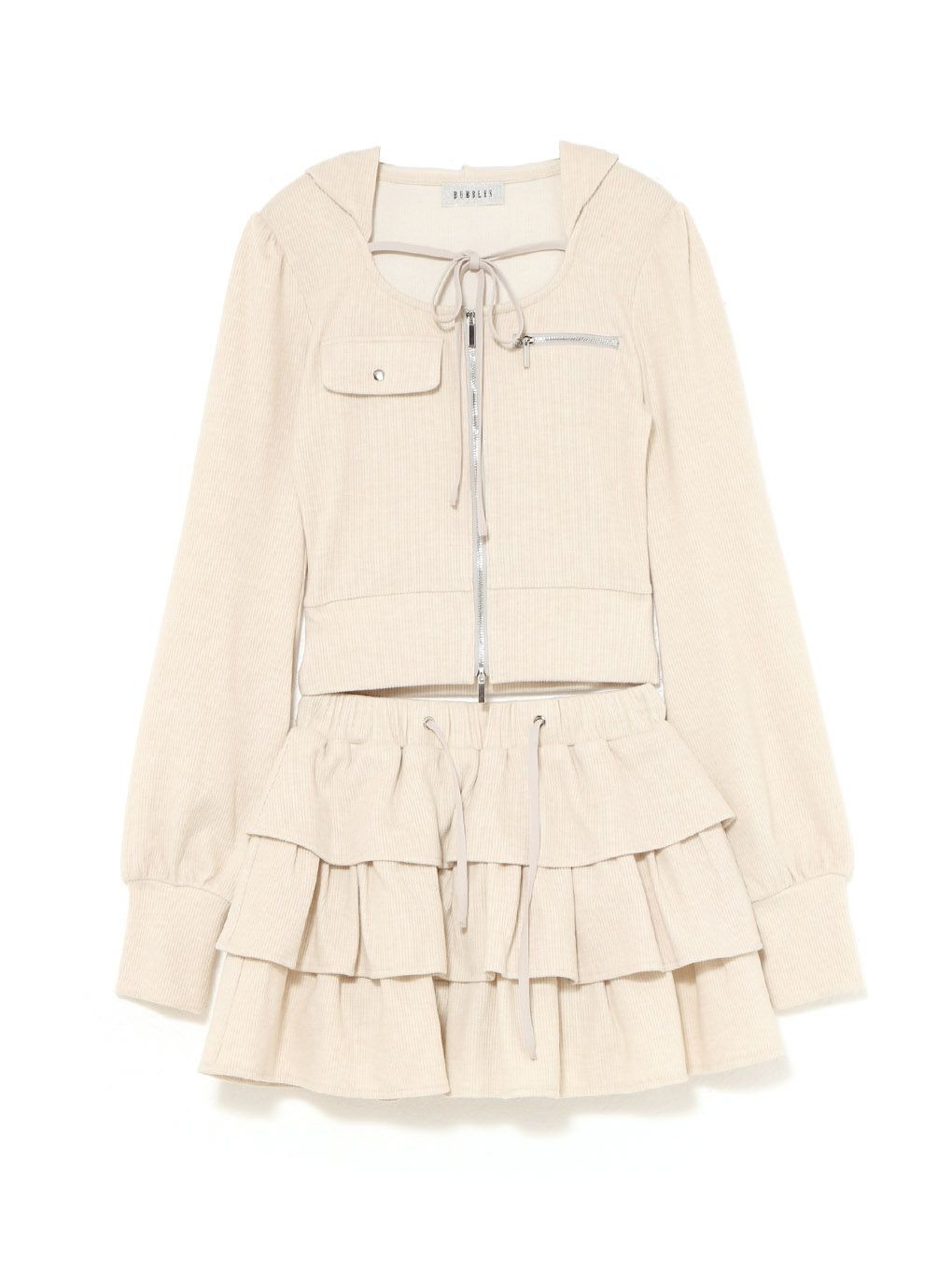 【BUBBLES】リボンスウェットセットアップ