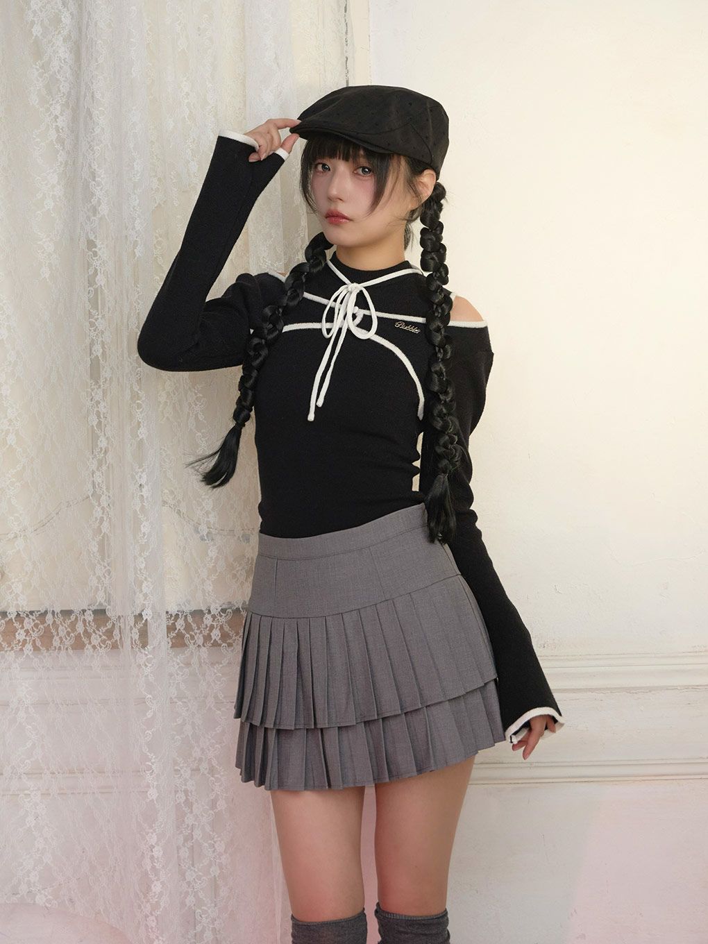  【BUBBLES】パイピングリボントップス