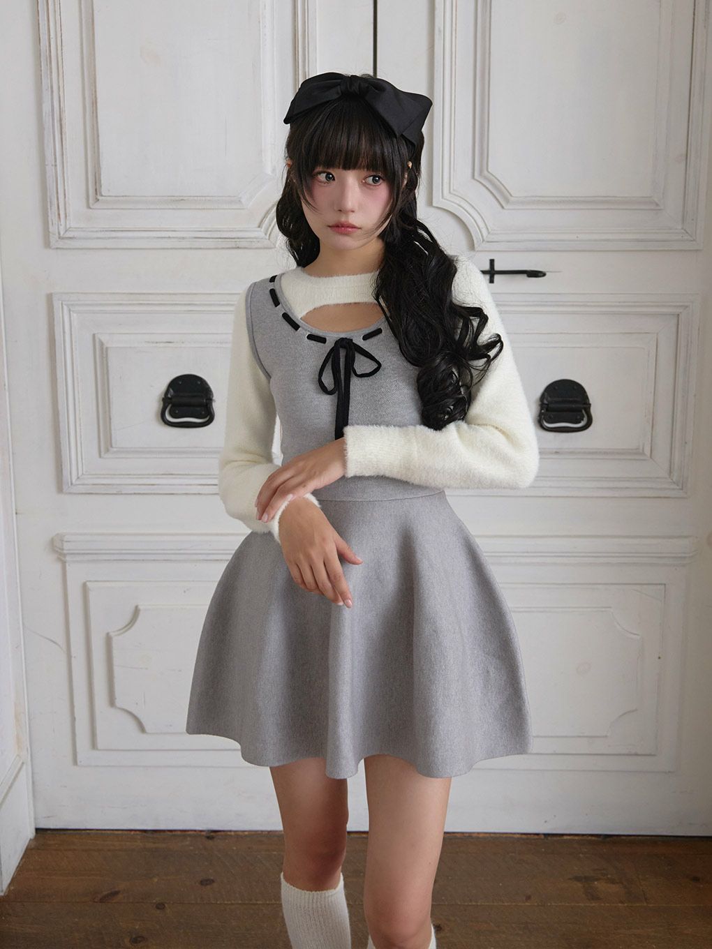 【BUBBLES】レイヤードガーリーワンピース