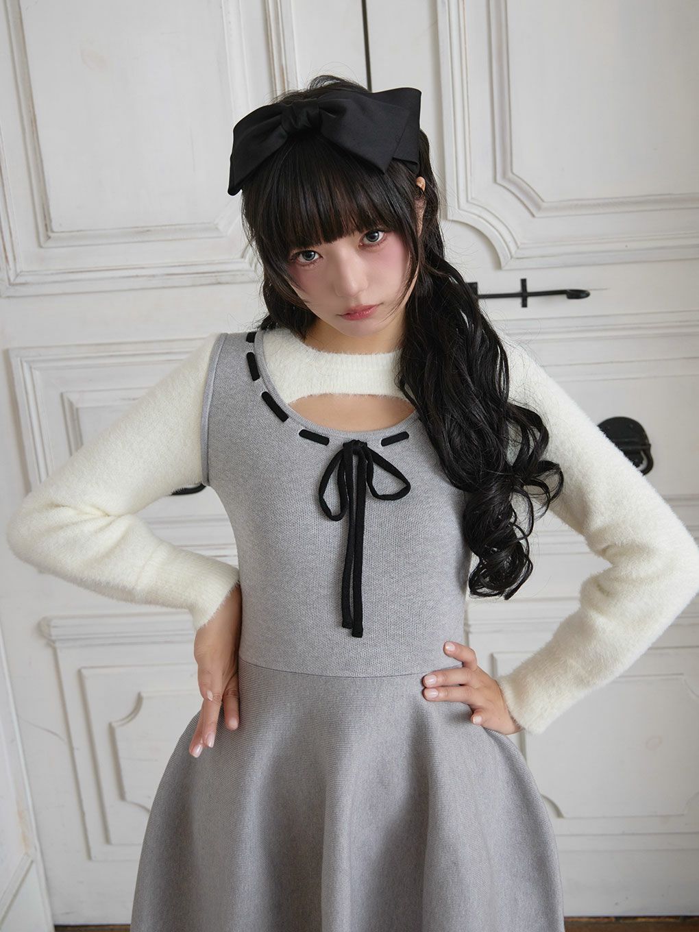 【BUBBLES】レイヤードガーリーワンピース