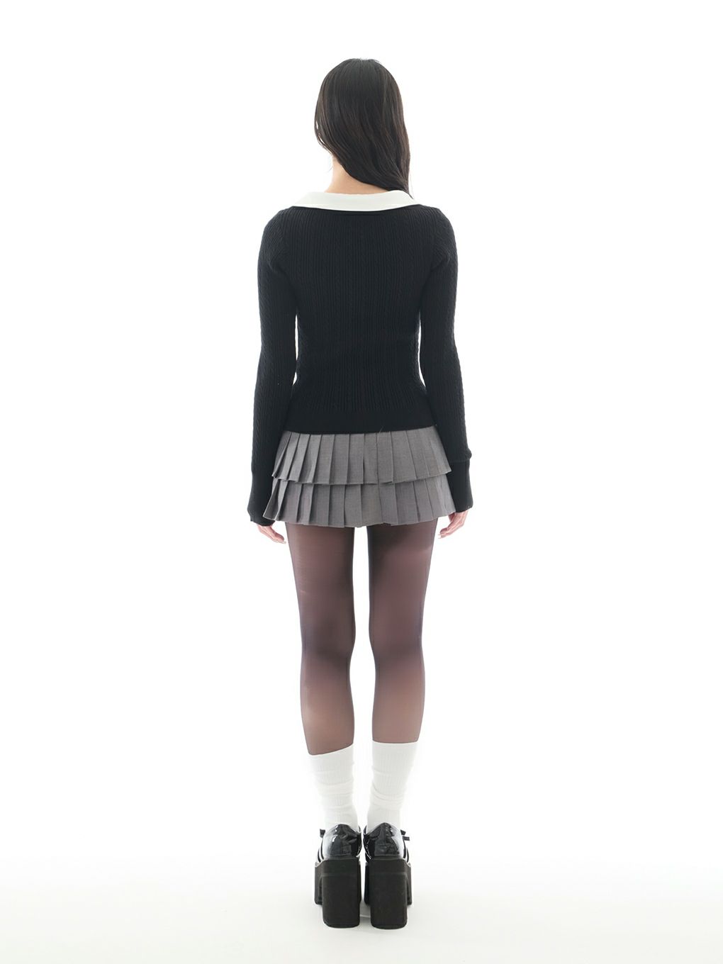 【BUBBLES】ケーブルスクールニット