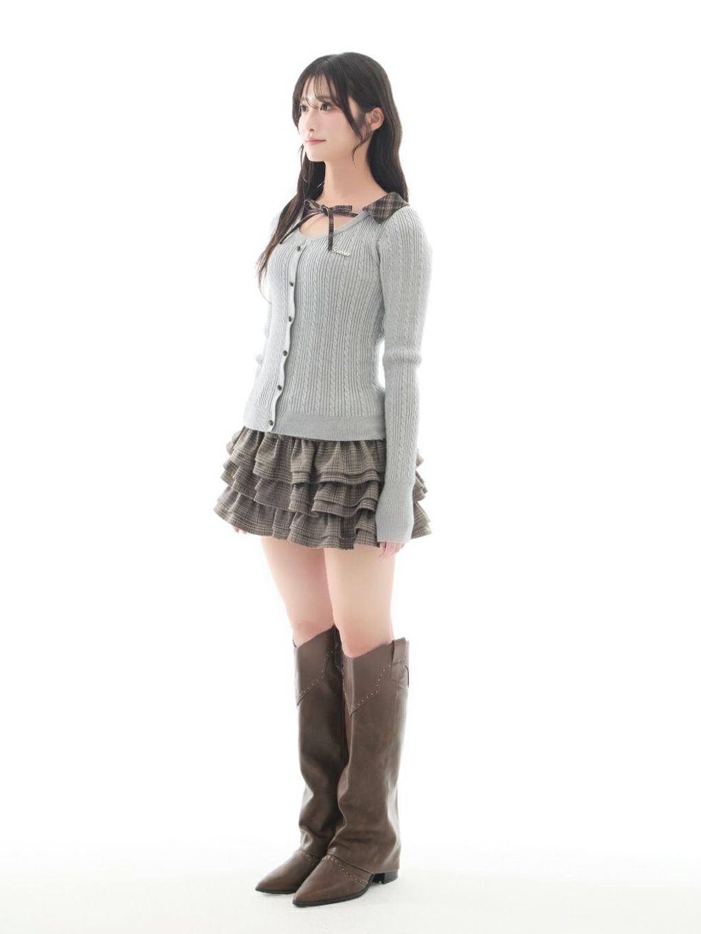 【BUBBLES】ケーブルスクールニット