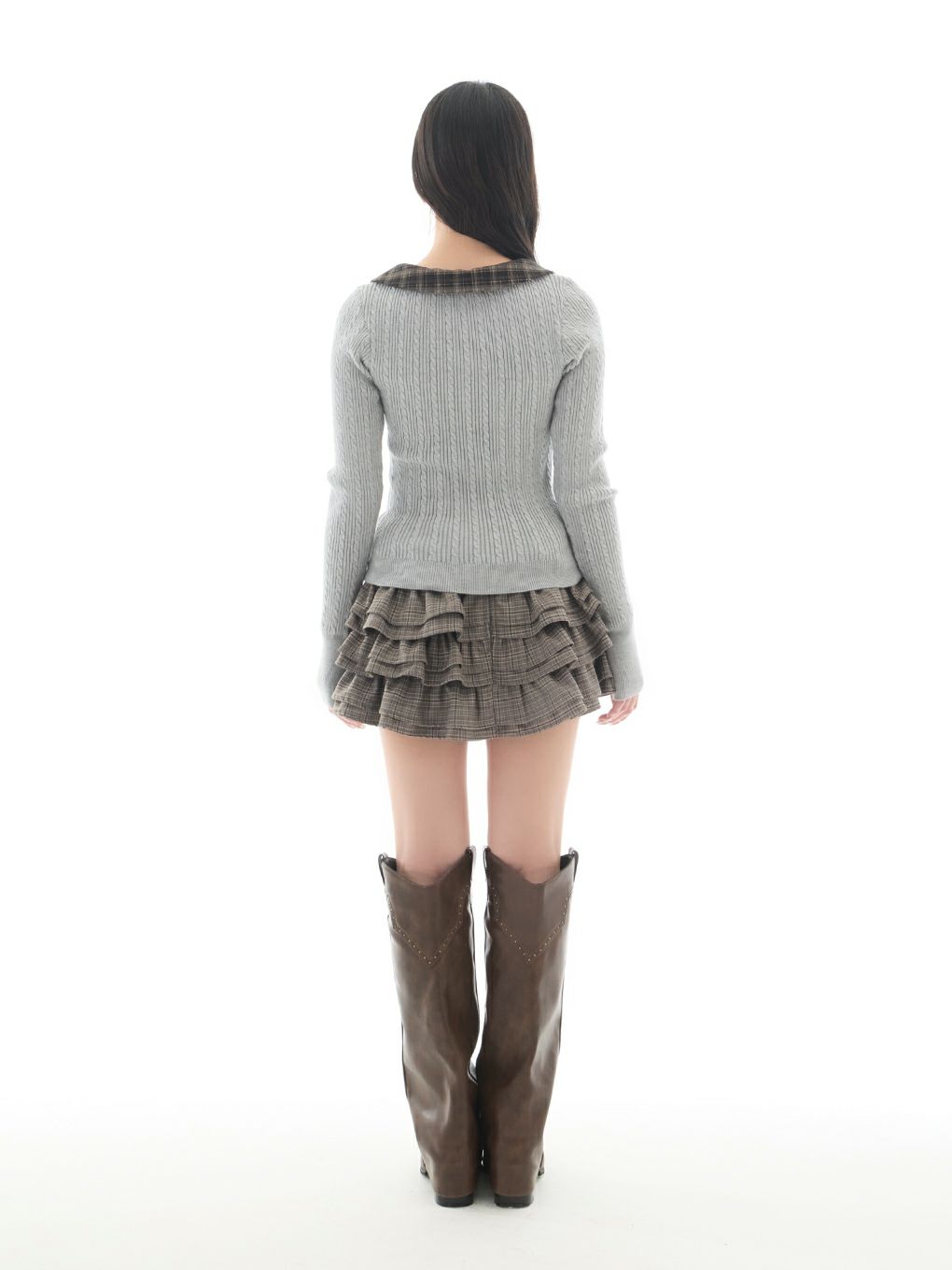 【BUBBLES】ケーブルスクールニット