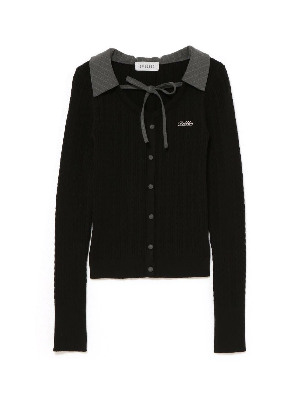 【BUBBLES】ケーブルスクールニット