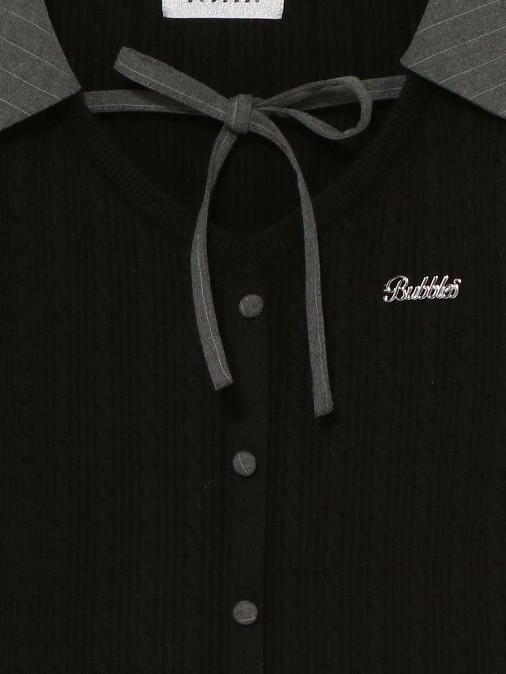 【BUBBLES】ケーブルスクールニット