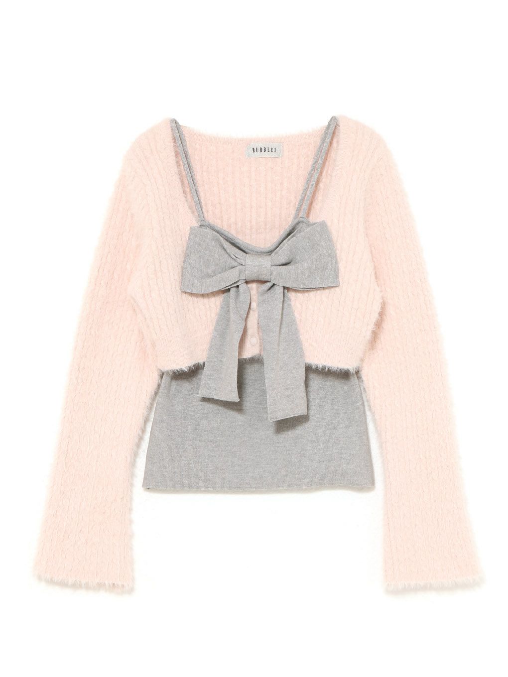 【BUBBLES】リボンニットアンサンブル