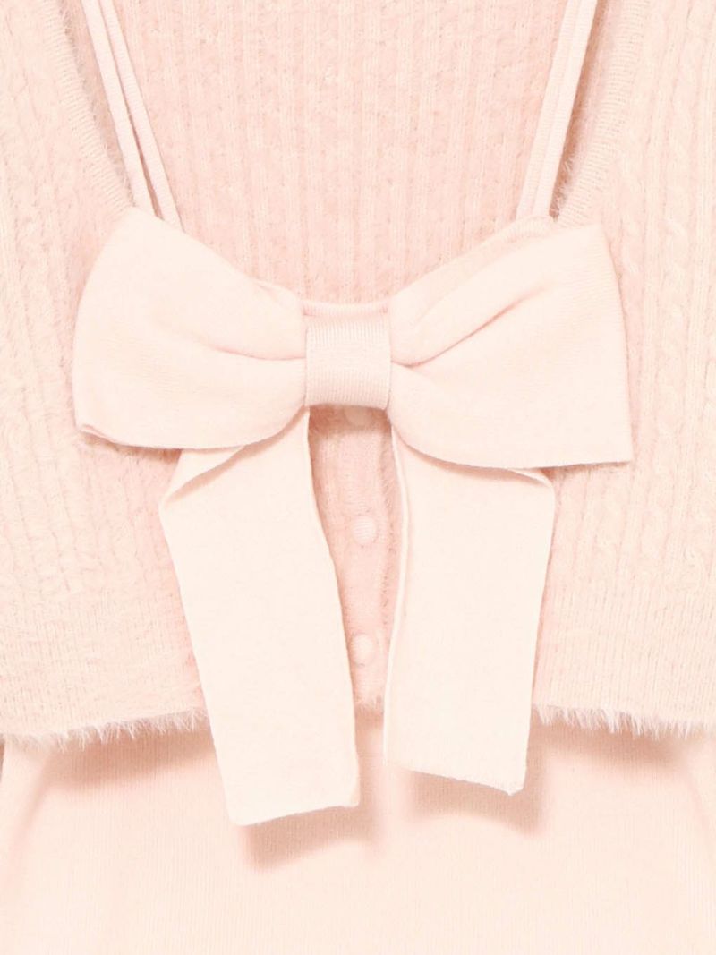 bubbles リボンニットアンサンブル ピンク bubbles リボンニットアンサンブル ピンク bubbles バブルスリボン