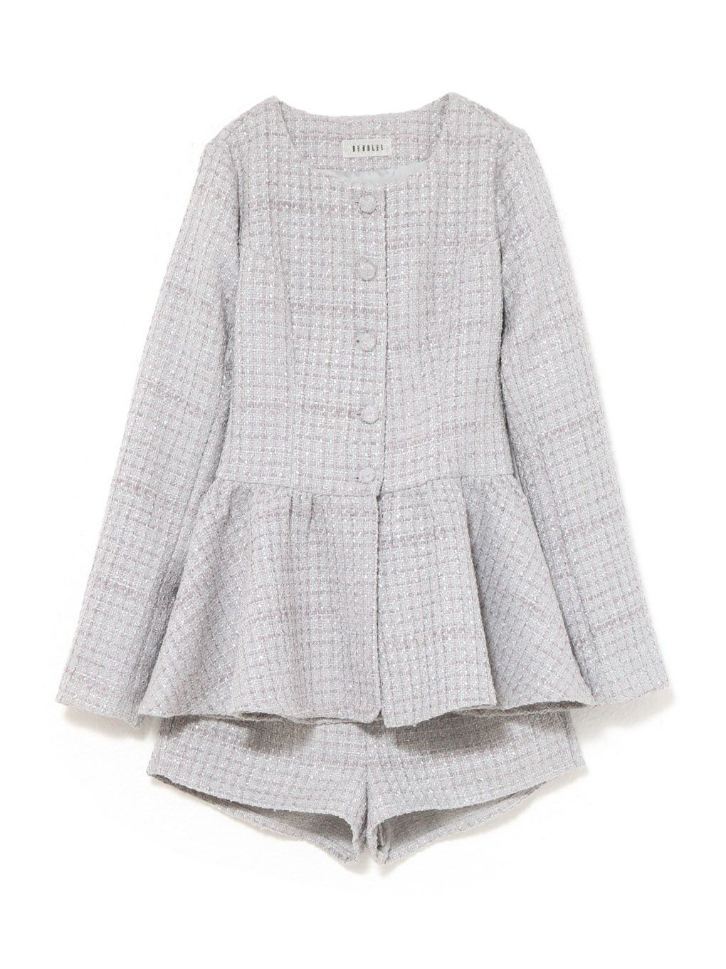 【BUBBLES】ツイードペプラムセットアップ