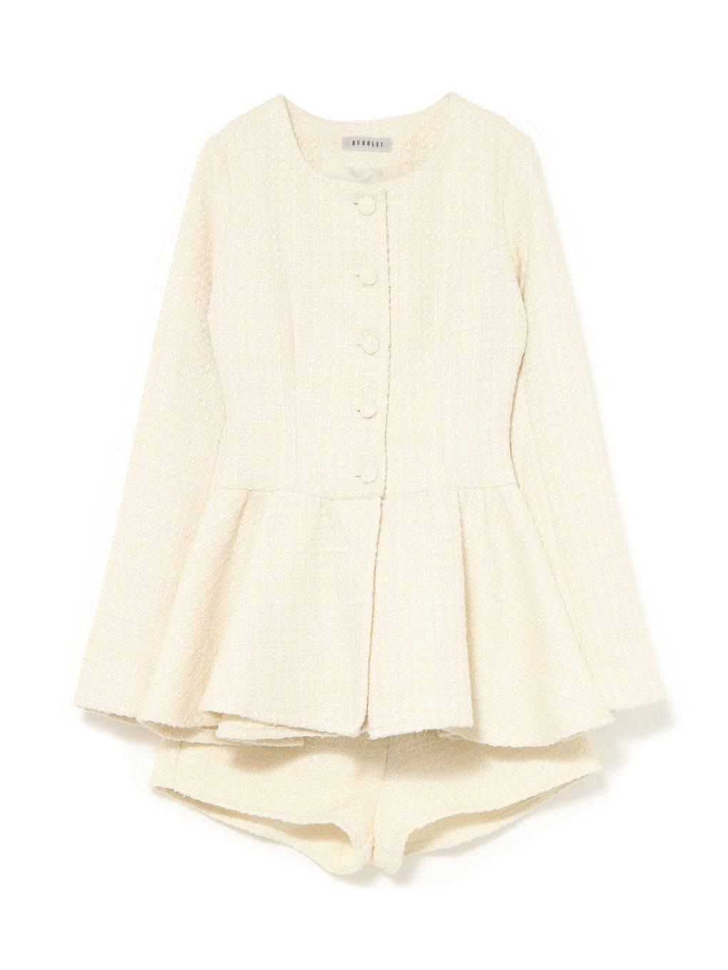 【BUBBLES】ツイードペプラムセットアップ