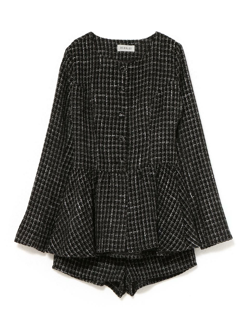 【BUBBLES】ツイードペプラムセットアップ