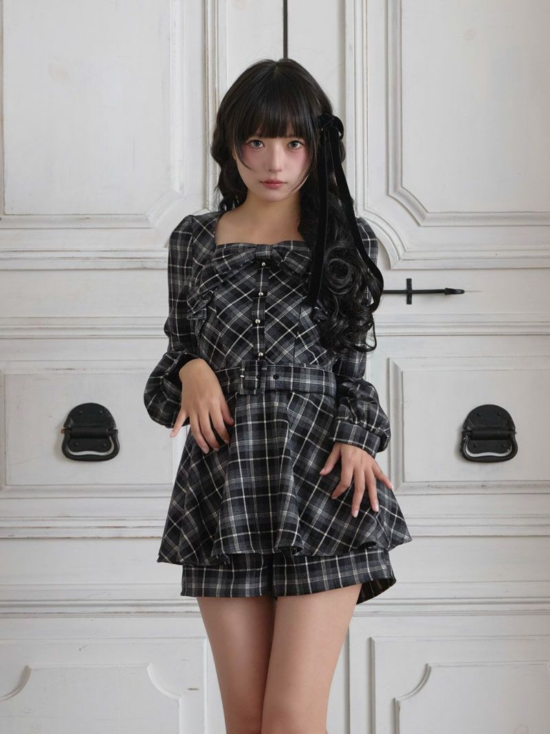 BUBBLES】リボンペプラムセットアップ | sparkling mall online store