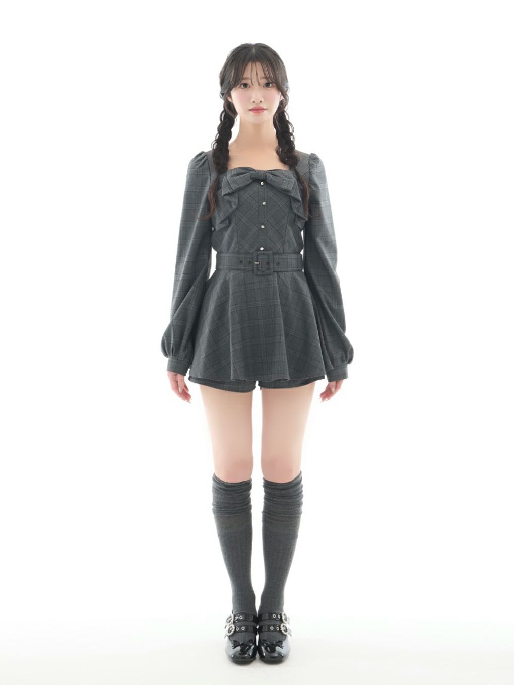 【BUBBLES】リボンペプラムセットアップ