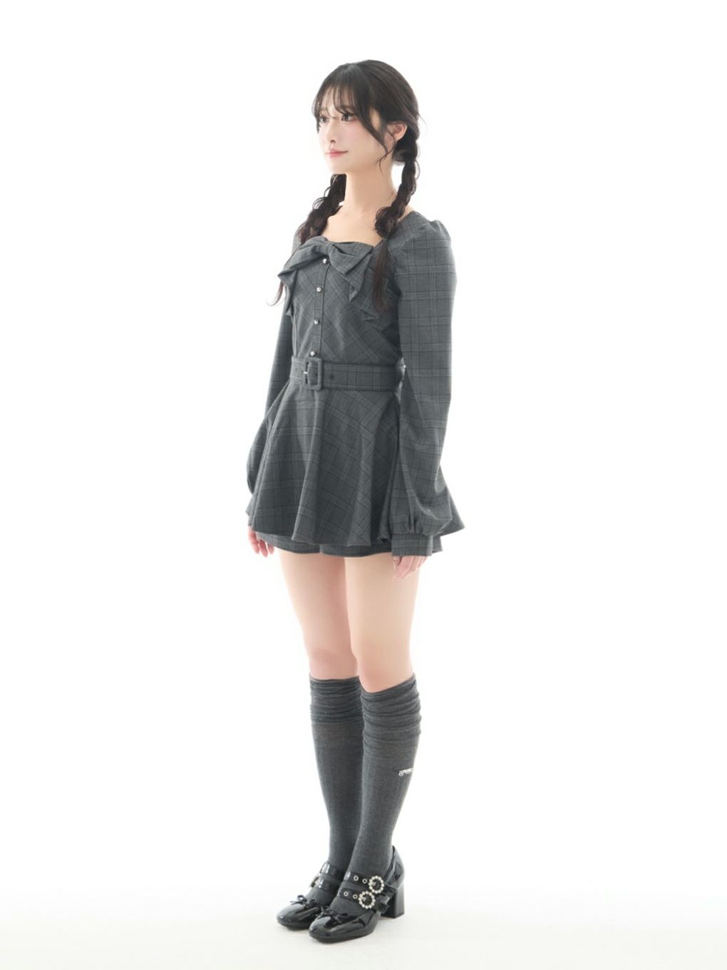 【BUBBLES】リボンペプラムセットアップ