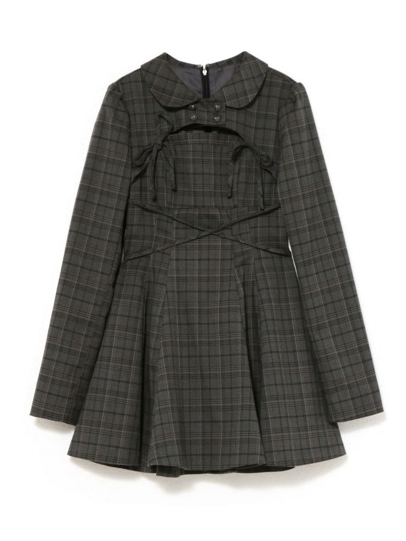 BUBBLES バブルス ダブルリボンフレアワンピース Sサイズ BUBBLES