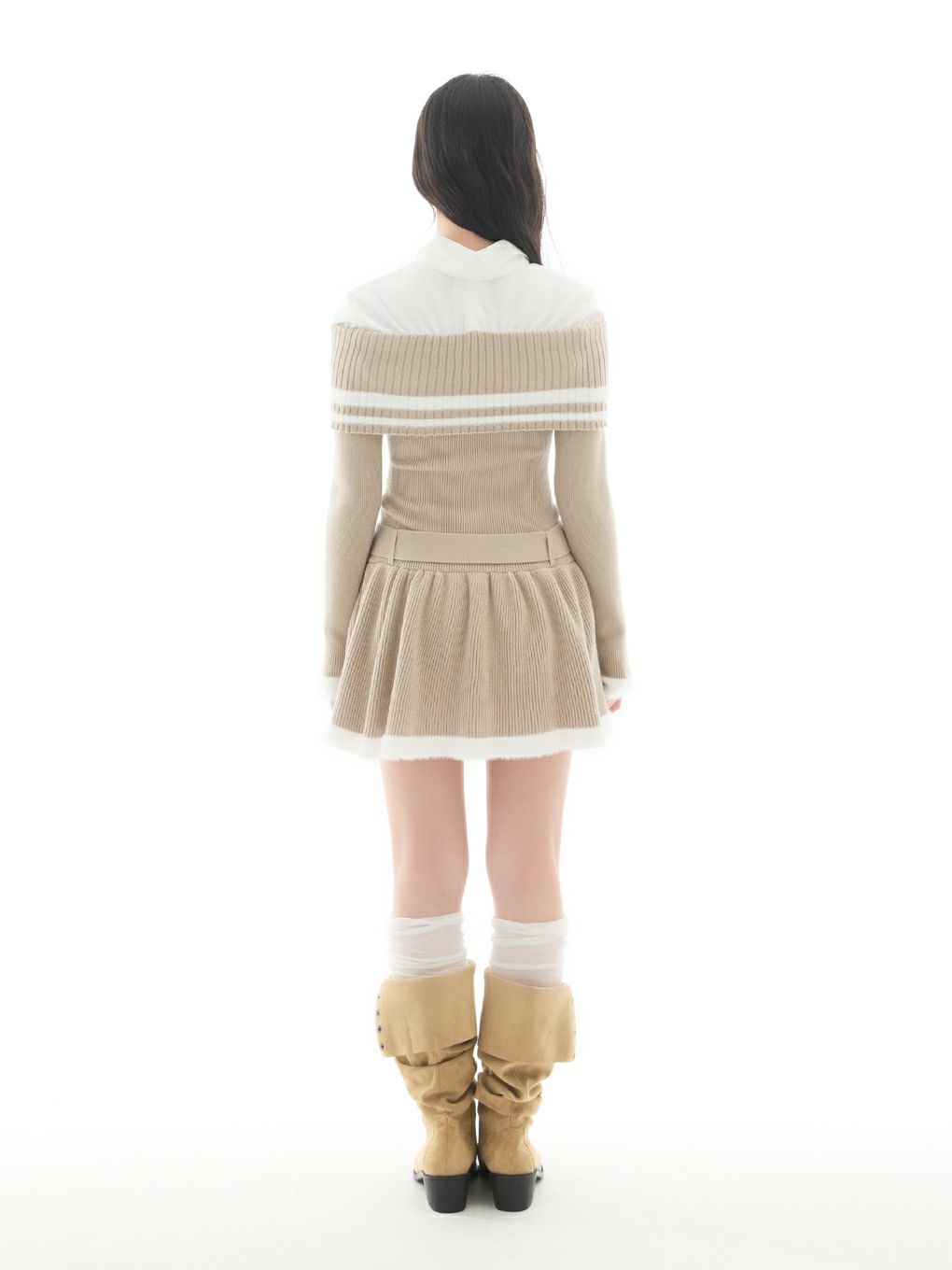 【BUBBLES】オフショルスクールワンピース