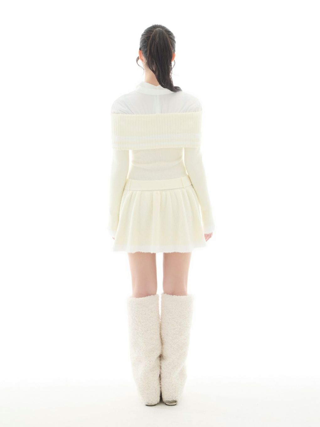 【BUBBLES】オフショルスクールワンピース