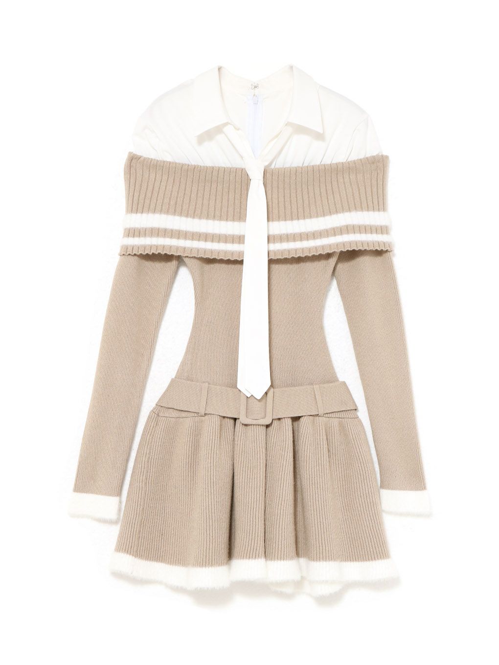 【BUBBLES】オフショルスクールワンピース