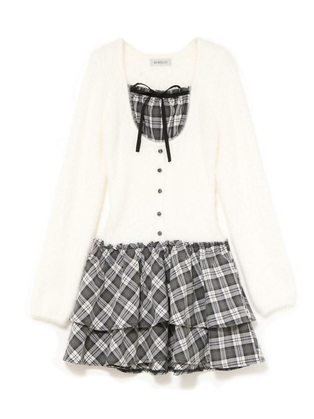 【BUBBLES】コケットシャギーワンピース