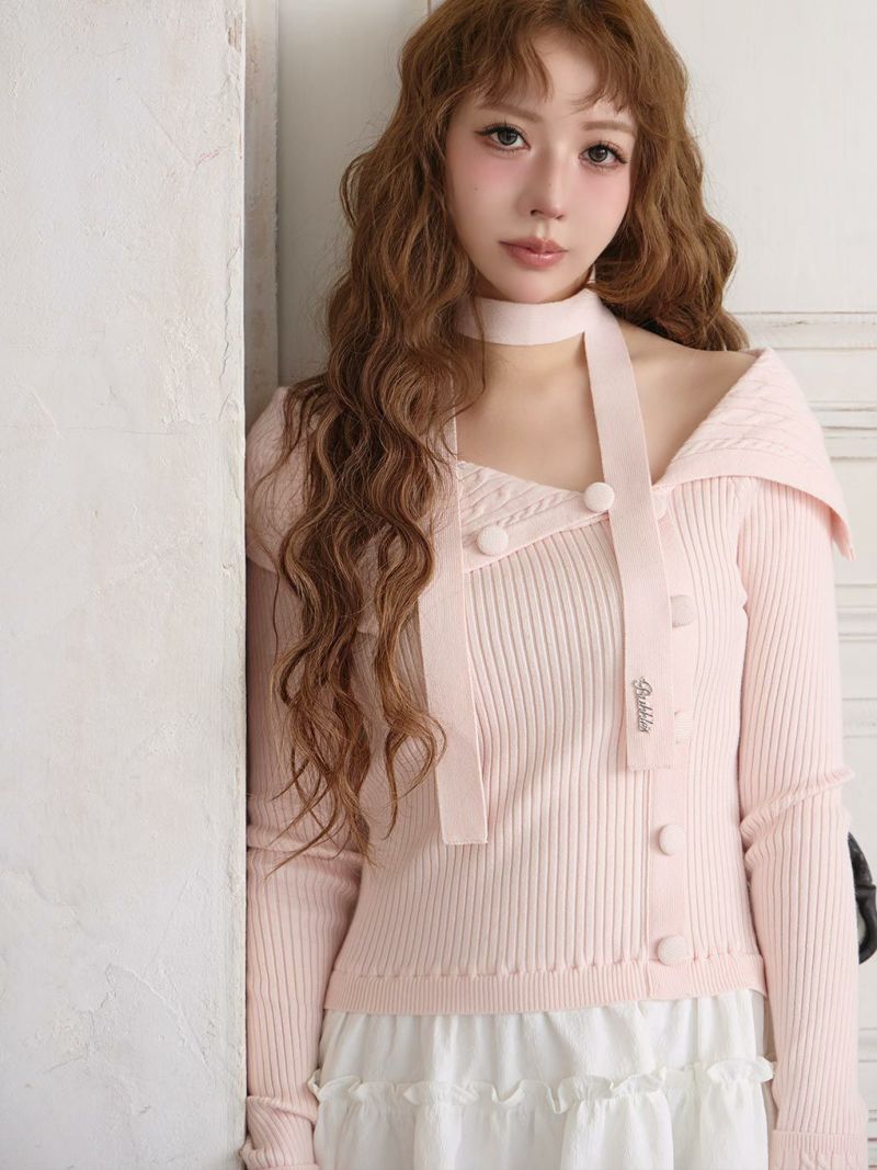 BUBBLES】ケーブルオフショルワンピース | sparkling mall online store