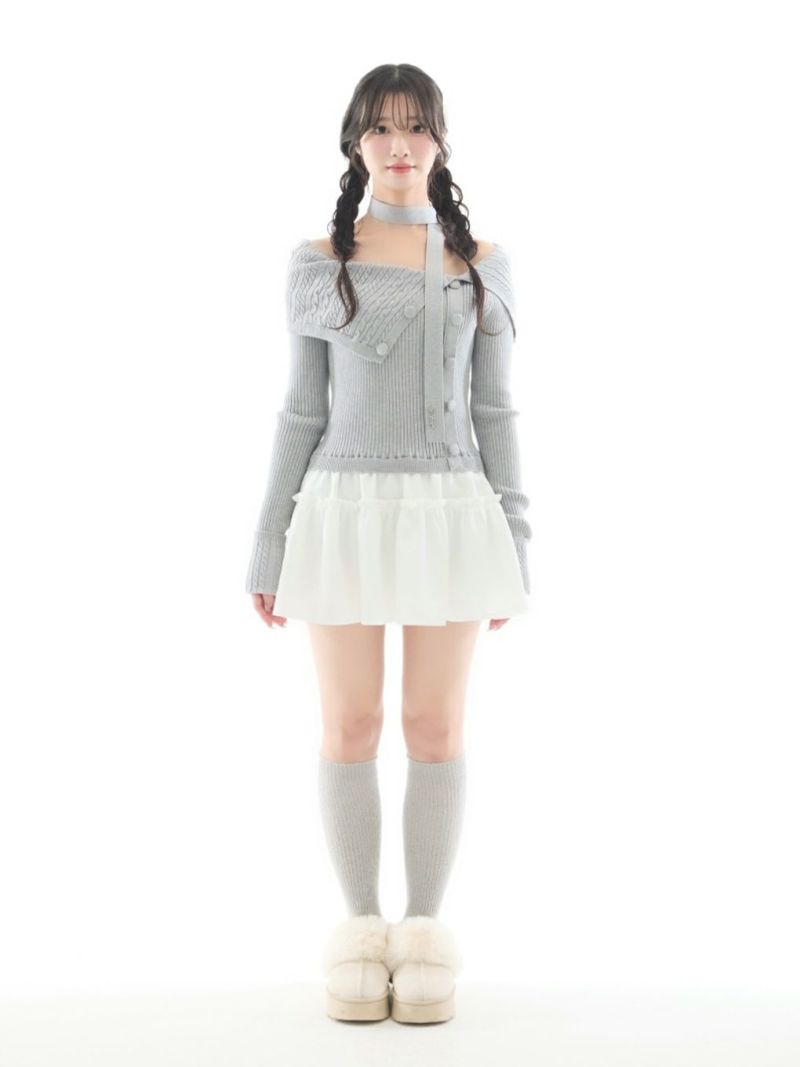 BUBBLES】ケーブルオフショルワンピース | sparkling mall online store