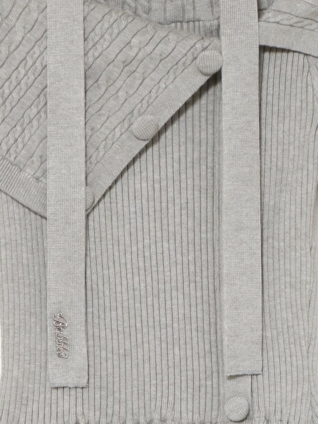 【BUBBLES】ケーブルオフショルワンピース