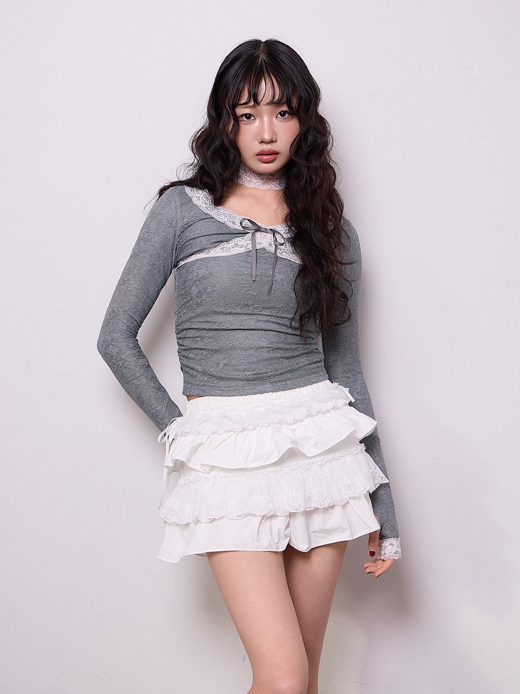 【BUBBLES】レーステープトップス