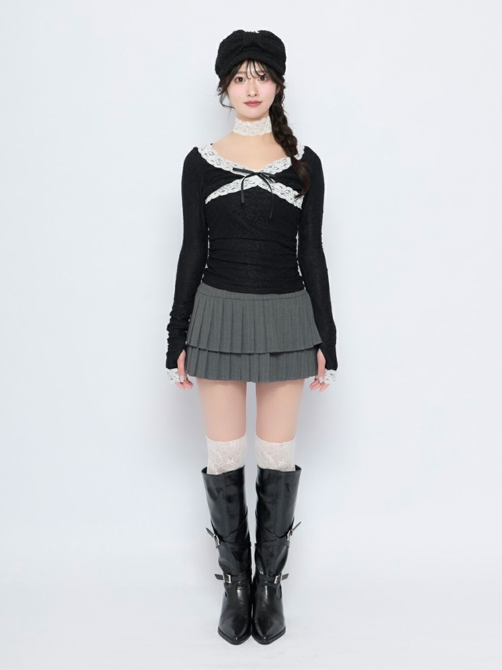 【BUBBLES】レーステープトップス