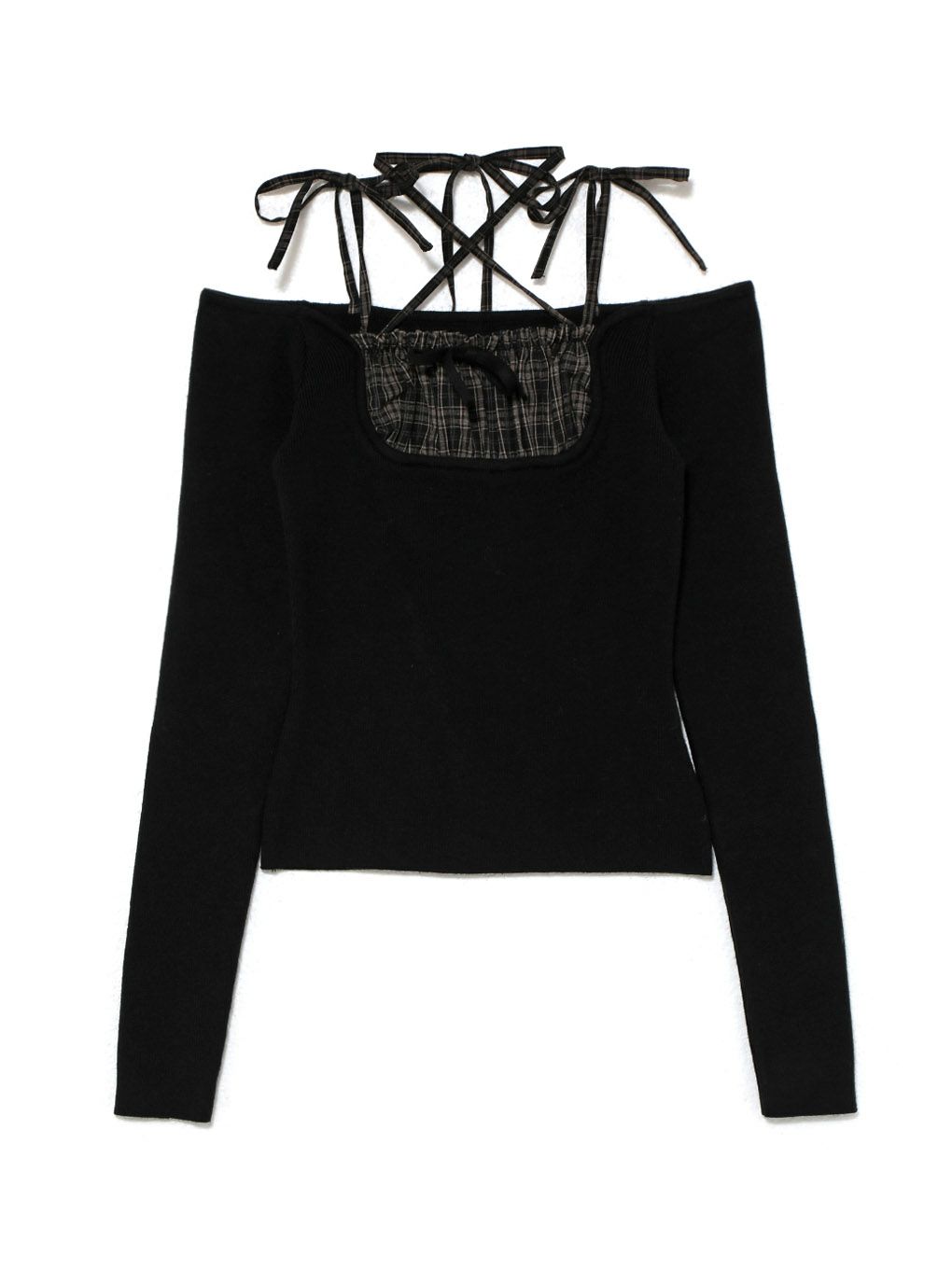 【BUBBLES】オープンショルダーガーリーニット