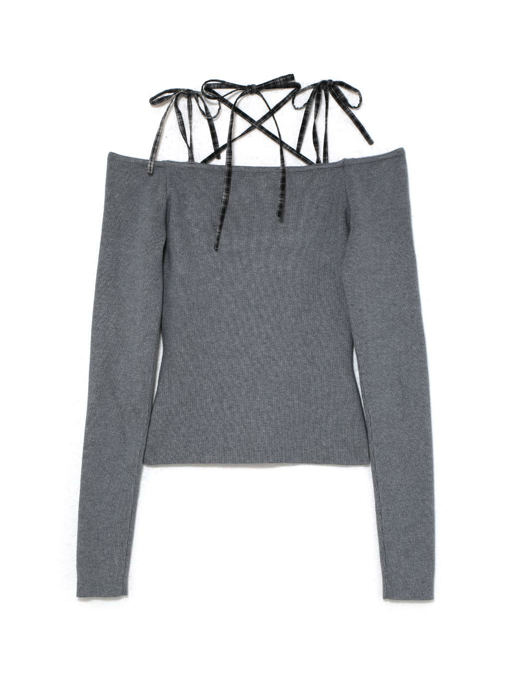 【BUBBLES】オープンショルダーガーリーニット