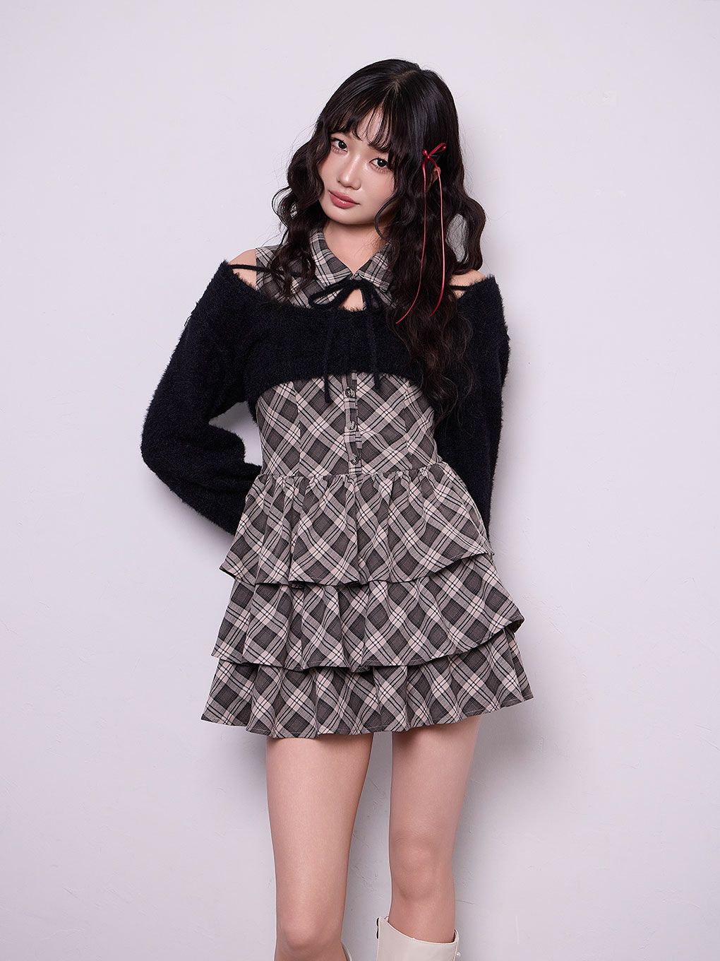 【BUBBLES】ティアードスクールワンピース