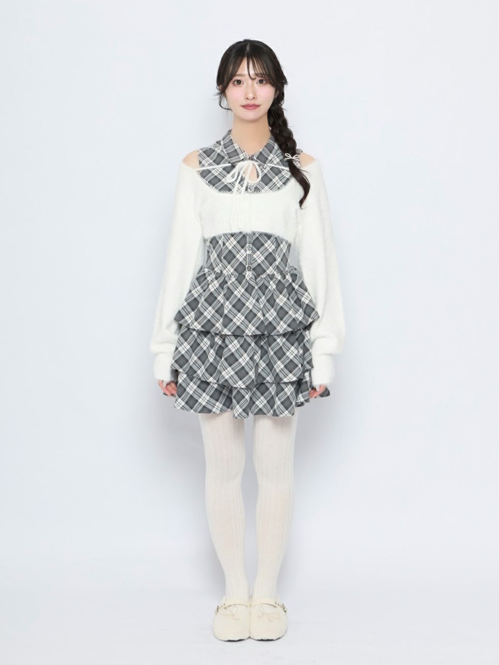 【BUBBLES】ティアードスクールワンピース