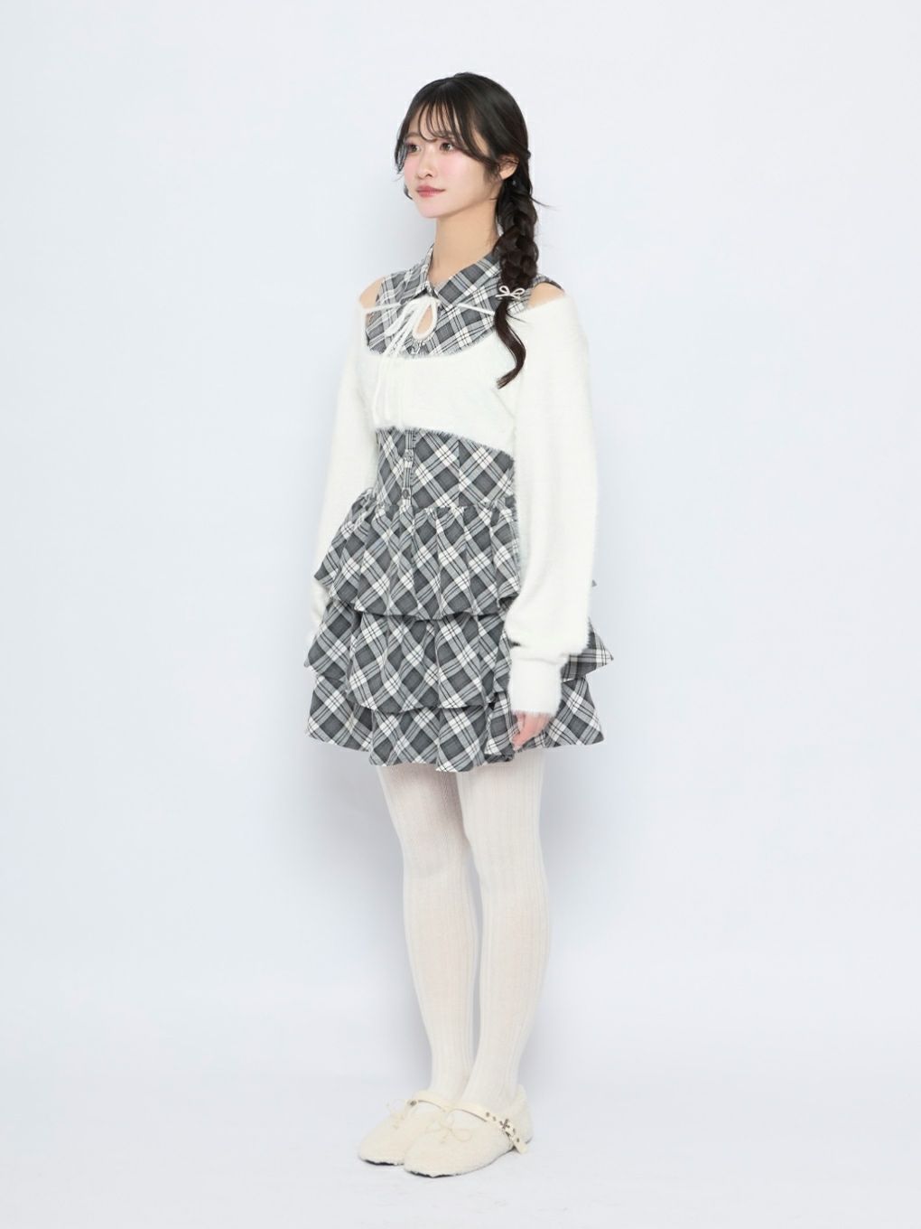 【BUBBLES】ティアードスクールワンピース