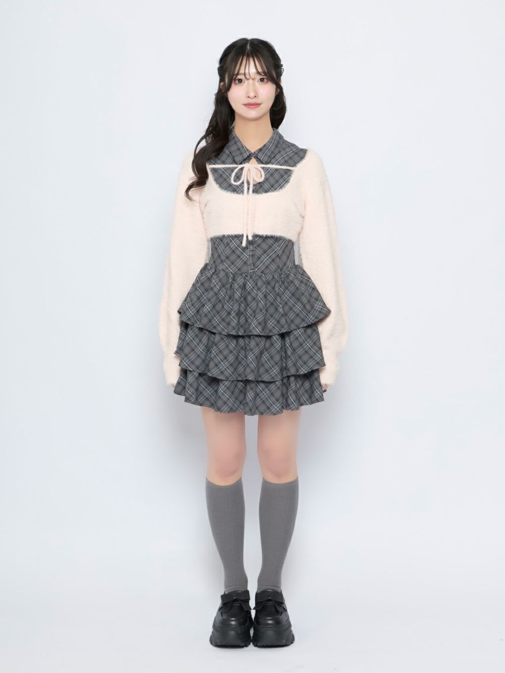 【BUBBLES】ティアードスクールワンピース