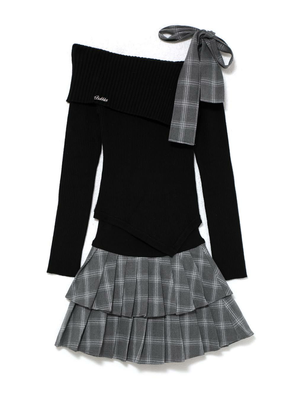 【BUBBLES】リボンプリーツセットアップ