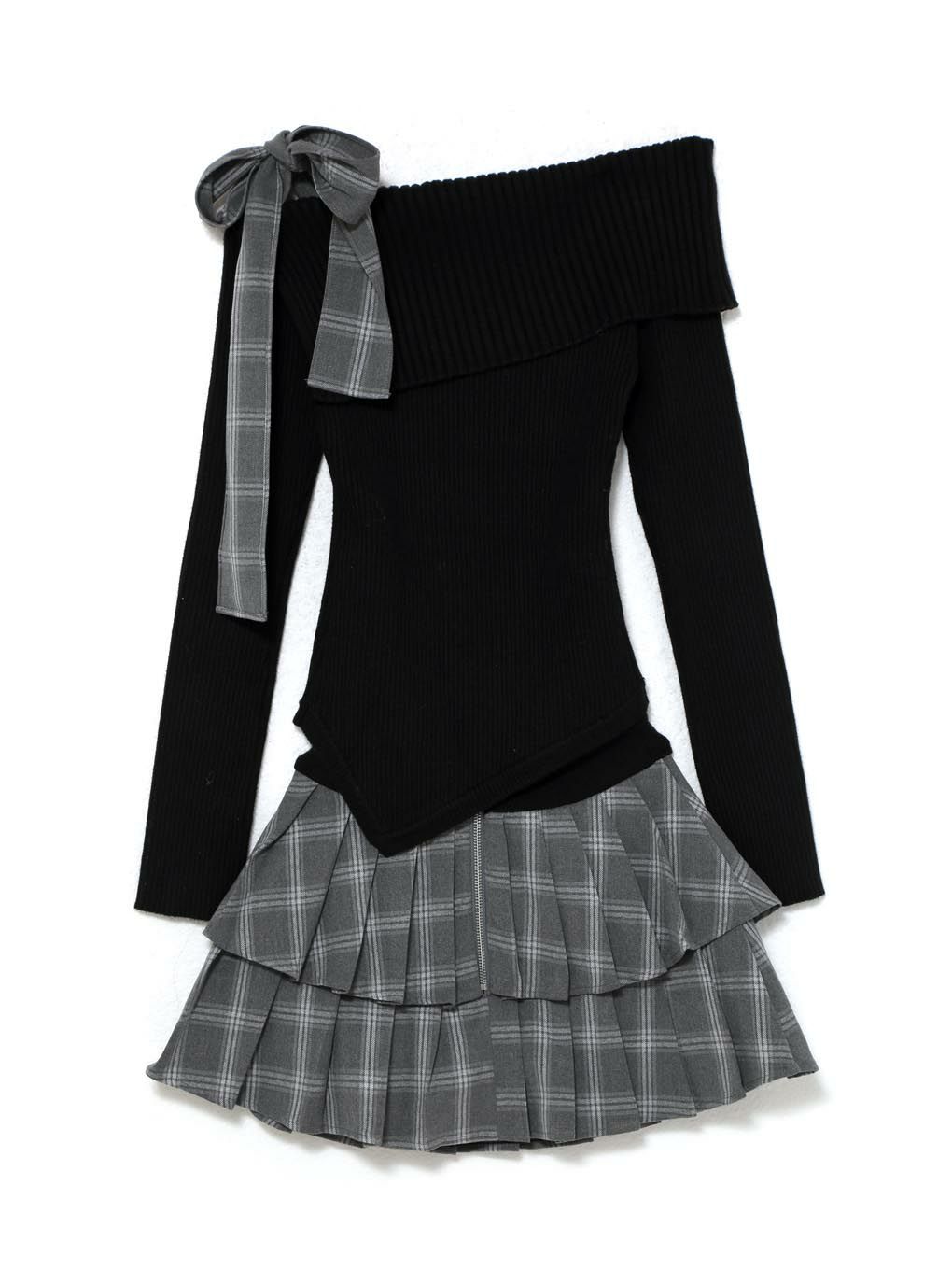 【BUBBLES】リボンプリーツセットアップ